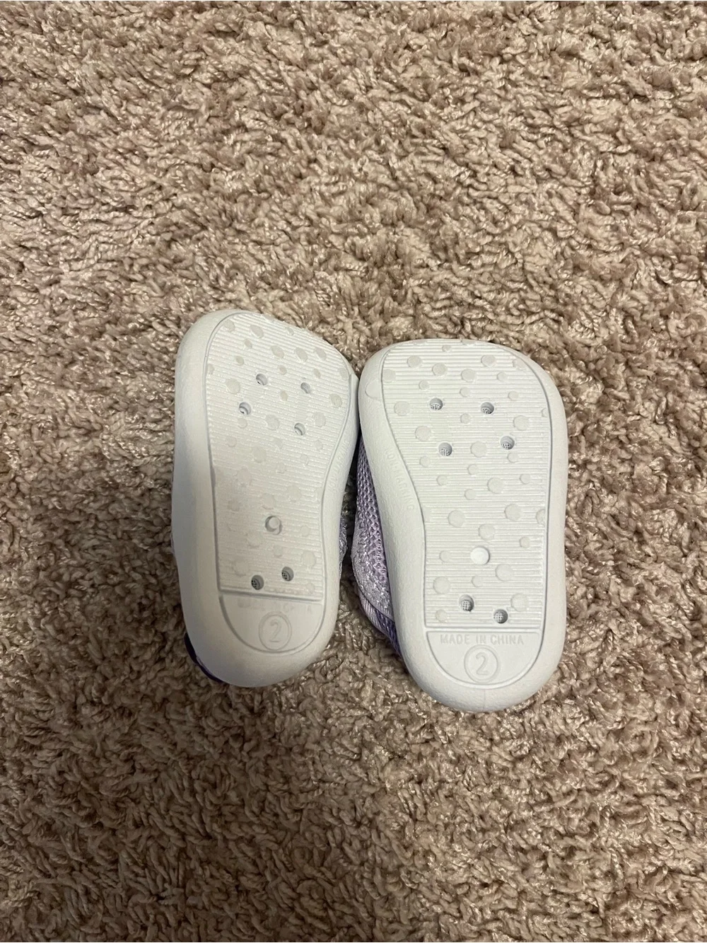 Kids Lavender Mesh Slip-On Sneakers